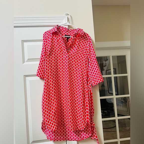 Stunning Laundry 6P Red and White Polka Dot Dress - Picture 1 of 6
